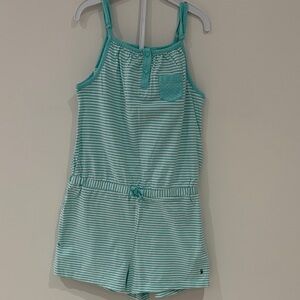 Striped Teal Romper